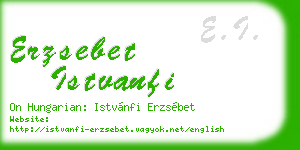 erzsebet istvanfi business card
